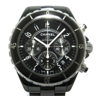 CHANEL - CHANEL(シャネル) 腕時計美品  J12クロノグラフ H0940 メンズ ブラックセラミック/クロノグラフ/41mm 黒