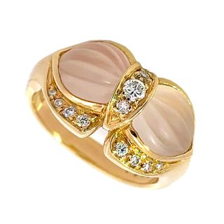 ブシュロン(BOUCHERON)のブシュロン リボンモチーフ クリスタル ダイヤ リング K18YG 15.5号(リング(指輪))