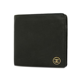 シャネル(CHANEL)の【4ie5215】シャネル 財布/ココボタン/レザー/ブラック/ゴールド金具 【中古】 メンズ/レディース/ユニセックス(財布)