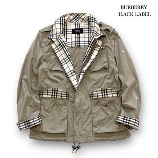 バーバリーブラックレーベル(BURBERRY BLACK LABEL)の【BURBERRY】バーバリーブラックレーベル チェック柄ミリタリージャケット(ミリタリージャケット)