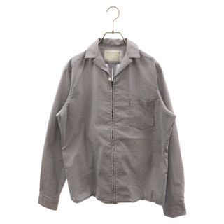 kolor カラー 18SS SUCKER ZIP SHIRT シアサッカージップアップ 長袖 シャツ ネイビー 18SCM-B03113