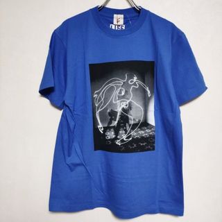 ビューティアンドユースユナイテッドアローズ(BEAUTY&YOUTH UNITED ARROWS)のROKU 6 BEAUTY&YOUTH 新品 LIFE PHOTO picasso ピカソプリント 半袖Ｔシャツ カットソー ブルー レディース ロクビューティアンドユース【中古】4-0515S∞(Tシャツ(半袖/袖なし))