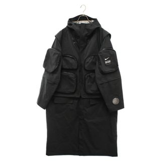 ナイキ(NIKE)のNIKE ナイキ ×UNDERCOVER アンダーカバー 2-in-1 Parka Jacket 撥水コート フードパーカー ロングコート ブラック CW8017-010(フライトジャケット)