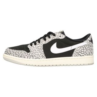 ナイキ(NIKE)のNIKE ナイキ AIR JORDAN 1 RETRO LOW OG BLACK CEMENT エア ジョーダン1 レトロ ロー ブラック セメント ローカットスニーカー グレー/ブラック US10 CZ0790-001(スニーカー)