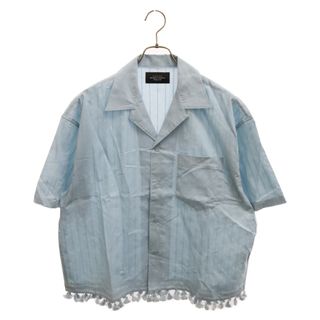 UNUSED アンユーズド Short sleeve fringe shirt US2421 フリンジ装飾 半袖シャツ 開襟シャツ ブルー