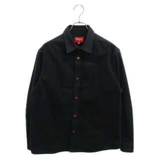 シュプリーム(Supreme)のSUPREME シュプリーム 20AW Logo Taping Work Shirt ロゴテープ スナップボタン 長袖ワークシャツ ブラック(シャツ)