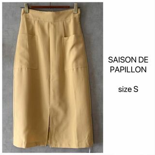 SAISON DE PAPILLON - 新品★SAISON de PAPILLON タイトスカート 薄イエロー 夏
