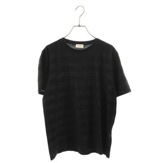 サンローラン(Saint Laurent)のSAINT LAURENT PARIS サンローランパリ ラメボーダー クルーネック半袖Tシャツ ブラック 582197(Tシャツ/カットソー(半袖/袖なし))