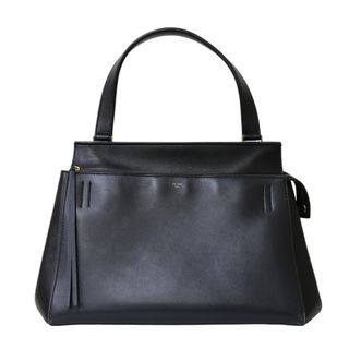 セリーヌ(celine)のセリーヌ エッジ ショルダーバッグ レザー ブラック レディース CELINE  中古(ショルダーバッグ)