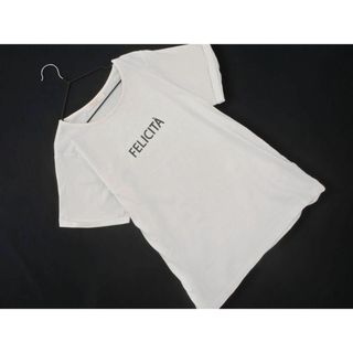 chocol raffine robe ショコラフィネローブ プリント Tシャツ sizeM/オフホワイト ■◆ レディース