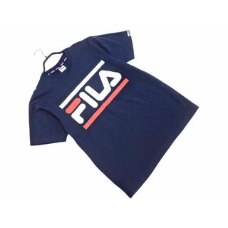 フィラ(FILA)のFILA フィラ ロゴ プリント Tシャツ sizeM/紺 ■◆ メンズ(Tシャツ/カットソー(半袖/袖なし))