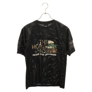 ザノースフェイス(THE NORTH FACE)のTHE NORTH FACE ザノースフェイス MESH CAMO LOGO TEE メッシュカモフラ柄 ロゴプリント 半袖Tシャツ カットソー ブラック NT31801M(Tシャツ/カットソー(半袖/袖なし))