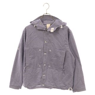 JIAN YE ジェン イェ 23AW GOOD LUCK SHIRT グッドラック ブロックチェック フーデッド長袖シャツ ブルー/ホワイト 23AW-GDLK SHIRT(シャツ)