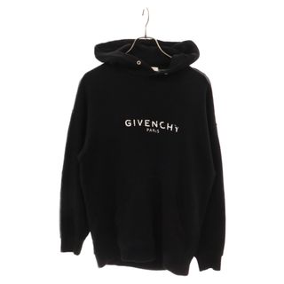 ジバンシィ(GIVENCHY)のGIVENCHY ジバンシィ 20SS PARIS パリス ロゴプリントプルオーバーパーカー ブラック BM700R30AF(パーカー)