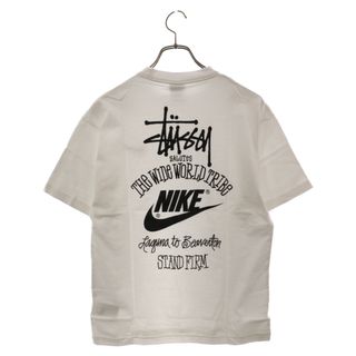 ナイキ(NIKE)のNIKE ナイキ ×Stussy The Wide World Tribe T-Shirt ステューシー ワールド ロゴプリント半袖Tシャツカットソー ホワイト DV1774-100(Tシャツ/カットソー(半袖/袖なし))