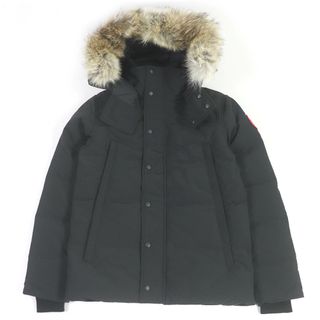 カナダグース(CANADA GOOSE)の未使用品□CANADA GOOSE カナダグース 3808MA WYNDHAM PARKA FF ウィンダム フュージョンフィット コヨーテファー フーデッド WZIP ダウンジャケット コート ブラック S ハンガー・ガーメント付き カナダ製 メンズ(ダウンジャケット)