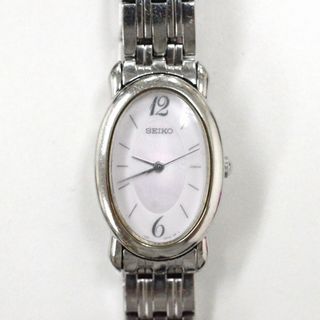 セイコー(SEIKO)のセイコー(SEIKO) オーバルフェイス レディースクォーツ 1N01-0HV0 ピンクシェル 【中古】 JA-18932(腕時計)