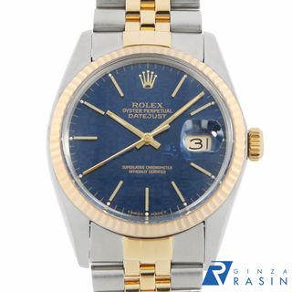 ロレックス(ROLEX)のロレックス デイトジャスト 16013 ブルー プリントコンピューター バー 83番 メンズ 中古 腕時計(腕時計(アナログ))