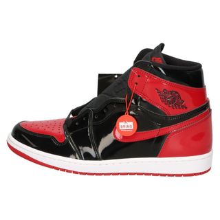 ナイキ(NIKE)のNIKE ナイキ AIR JORDAN 1 RETRO HIGH OG BRED PATENT エアジョーダン1レトロハイ ブレッド パテント ハイカットスニーカー ブラック/レッド US11/29cm 555088-063(スニーカー)