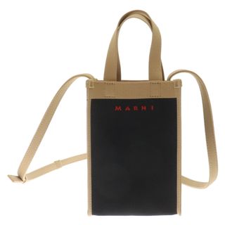 マルニ(Marni)のMARNI マルニ ジャガード ミニクロスボディバッグ ショルダーバッグ ブラック/ベージュ SBMQ0067A0(ショルダーバッグ)