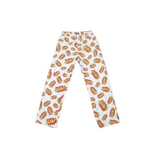 SAINT MICHAEL セントマイケル 	22AW Pajamas Pants Pow ロゴ総柄 パジャマパンツ ホワイト SM-A22-0000-028 美品 中古 63061(Tシャツ(半袖/袖なし))