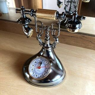 インテリア レトロ アンティーク 電話型 可愛い おしゃれ 置き時計 北欧 電話