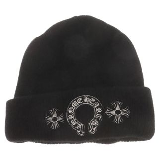 クロムハーツ(Chrome Hearts)のCHROME HEARTS クロムハーツ WOOL WATCH CAP ホースシュー CHプラス刺繍 ビーニーニット 帽子 キャップ ブラック(ニット帽/ビーニー)