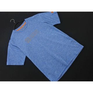 アウトドア(OUTDOOR)のOUTDOOR PRODUCTS アウトドアプロダクツ ロゴ プリント 半袖 トレーニングウェア Tシャツ sizeM/青 ■◆ メンズ(Tシャツ/カットソー(七分/長袖))