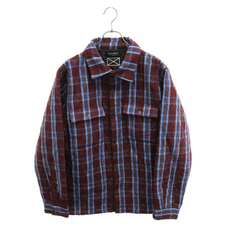 MLVINCE メルヴィンス QUILTED CHECK SHIRTS JACKET キルティング チェック シャツ ジャケット ボルドー(フライトジャケット)