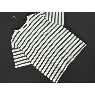 INTERBREED インターブリード ボーダー Tシャツ sizeM/白ｘ緑 ■◆ メンズ(Tシャツ/カットソー(半袖/袖なし))