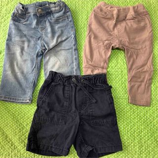 エイチアンドエム(H&M)の【3点セット】サイズ80 2Y デニム　ストレッチパンツ　ハーフパンツ(パンツ)