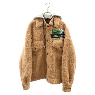 ディーゼル(DIESEL)のDIESEL ディーゼル 20AW W-GARY ワッペン付き ボアジャケット フーディブルゾン ベージュ A00558(フライトジャケット)