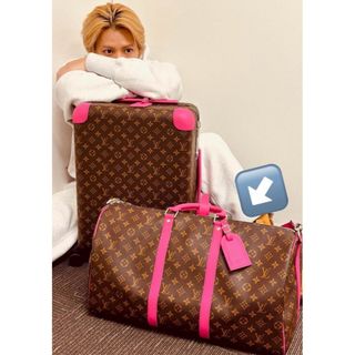 LUIS VUITTON キーポルバンドリエール50 フューシャ(ハンドバッグ)