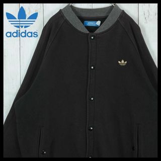 adidas - 【希少】アディダス スタジャン スナップボタンブルゾン L 刺繍ロゴ 入手困難