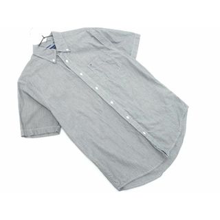 トミーヒルフィガー(TOMMY HILFIGER)のTOMMY HILFIGER トミーヒルフィガー ストライプ シャツ sizeS/P/グレー ■◆ メンズ(シャツ)