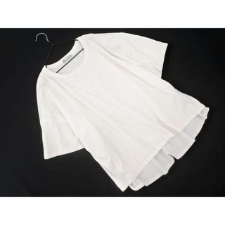 ザラ(ZARA)のZARA ザラ Tシャツ sizeL/白 ■◆ レディース(Tシャツ(半袖/袖なし))