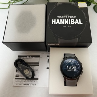 新品　保証付　スマートウォッチ　ハンニバルSB40  ブラック×グレー(腕時計(デジタル))