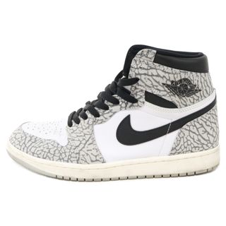 ナイキ(NIKE)のNIKE ナイキ AIR JORDAN 1 RETRO HIGH OG WHITE CEMENT エアジョーダン レトロ ハイ セメント ハイカットスニーカー ホワイト/グレー US9.5/27.5cm DZ5485-052(スニーカー)