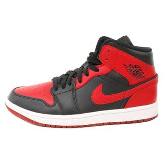 ナイキ(NIKE)のNIKE ナイキ AIR JORDAN 1 MID BRED エアジョーダン 1 ブレッド ミドルカットスニーカー レッド US8/26cm 554724-074(スニーカー)