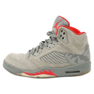 ナイキ(NIKE)のNIKE ナイキ AIR JORDAN 5 RETRO P51 CAMO ジョーダン5 レトロ カモ ハイカットスニーカー カーキ US8.5/26.5cm 136027-051(スニーカー)