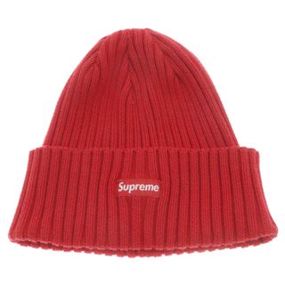 シュプリーム(Supreme)のSUPREME シュプリーム 17SS Overdyed Ribbed Small Box Logo Beanie Cap スモールボックスロゴビーニーニットキャップ 帽子 レッド(ニット帽/ビーニー)