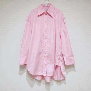 COS オーバーサイズコットンシャツ　ピンク