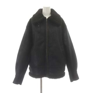 デミルクスビームス(Demi-Luxe BEAMS)のデミルクス ビームス 23AW Fムートンブルゾン ジャケット ボア 38 黒(ブルゾン)