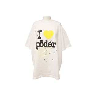 新品未使用 Sp5der スパイダー Souvenir スーベニア 半袖Ｔシャツ 24SS サイズL 発泡プリント コットン ホワイト 中古 63566(Tシャツ(半袖/袖なし))