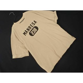 サマンサモスモス(SM2)のサマンサモスモス プリント Tシャツ sizeF/ベージュ ■◆ レディース(Tシャツ(半袖/袖なし))