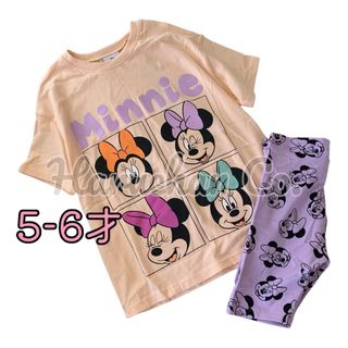 NEXT - ●未使用●5-6才　ミニーちゃん　プリント　Tシャツ　ショートレギンス　セット