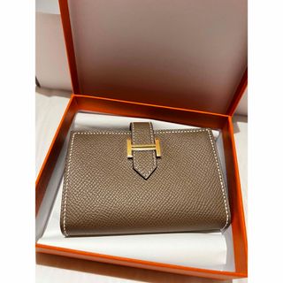 Hermes - 新品　べアンミニ　エトゥープ　ゴールド金具