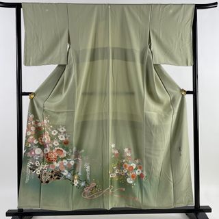 色留袖 身丈156cm 裄丈63cm 正絹 逸品 【中古】(着物)