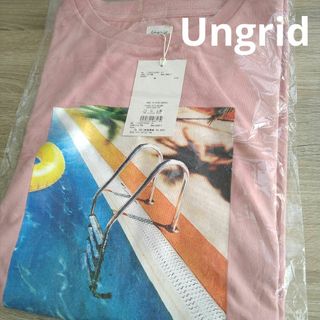 アングリッド(Ungrid)の新品 Ungrid フォトビッグロゴTee FREE ピンク Tシャツ(Tシャツ(半袖/袖なし))