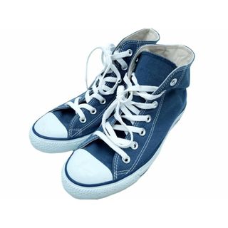 コンバース(CONVERSE)のCONVERSE コンバース オールスター キャンバス ハイカット スニーカー size24.5/紺 ■■ レディース(スニーカー)